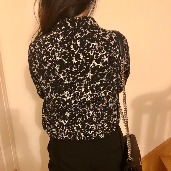 Auth Alexander Wang Printed Button-Up Silk Blazer US 4 - Picture 2 of 9